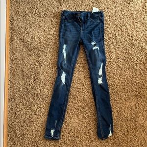Hollister blue skinny jeans